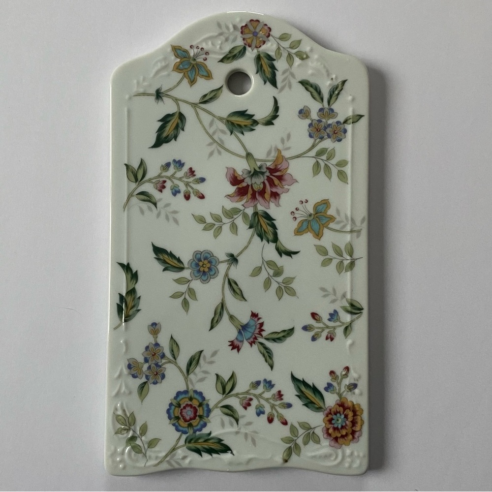 Ceramic Cheeseboard Andrea By Sadek 9” Floral The “corona” Flower Design EUC